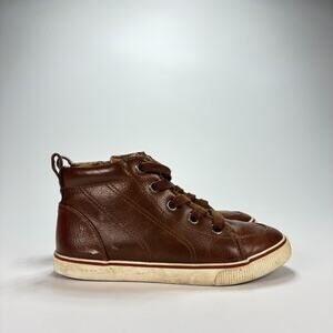 Cat & Jack Florian Brown Mid Top Lace Up Casual Sneakers Shoes Youth Size 13